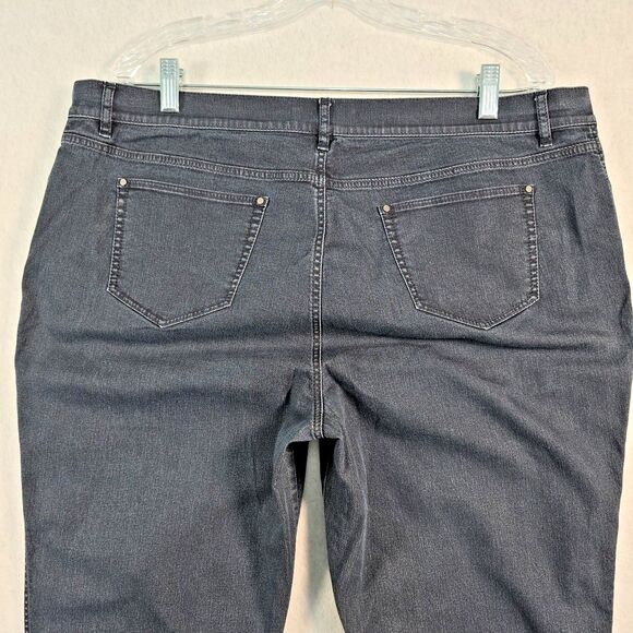 Lafayette 148 Mercer Jeans Women's Size 16 Mid Rise Skinny Leg Blue Denim (2) - Picture 4 of 10